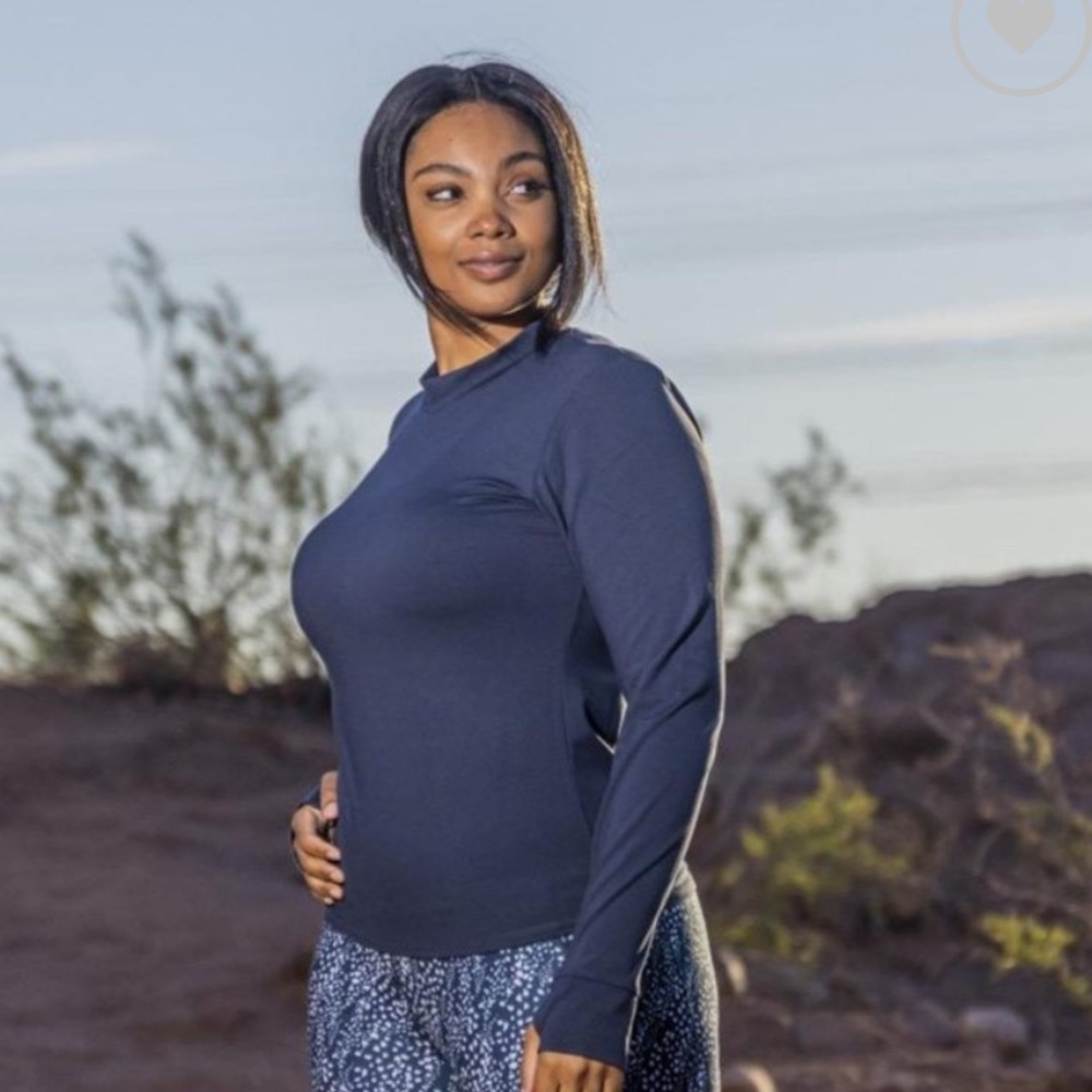 Senita Telluride Long Sleeve Navy Size Medium